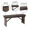 Flash Furniture HERCULES 40'' x 12'' Mahogany Solid Pine Folding Farm Bench XA-B-40X12-MG-GG - alternate 10